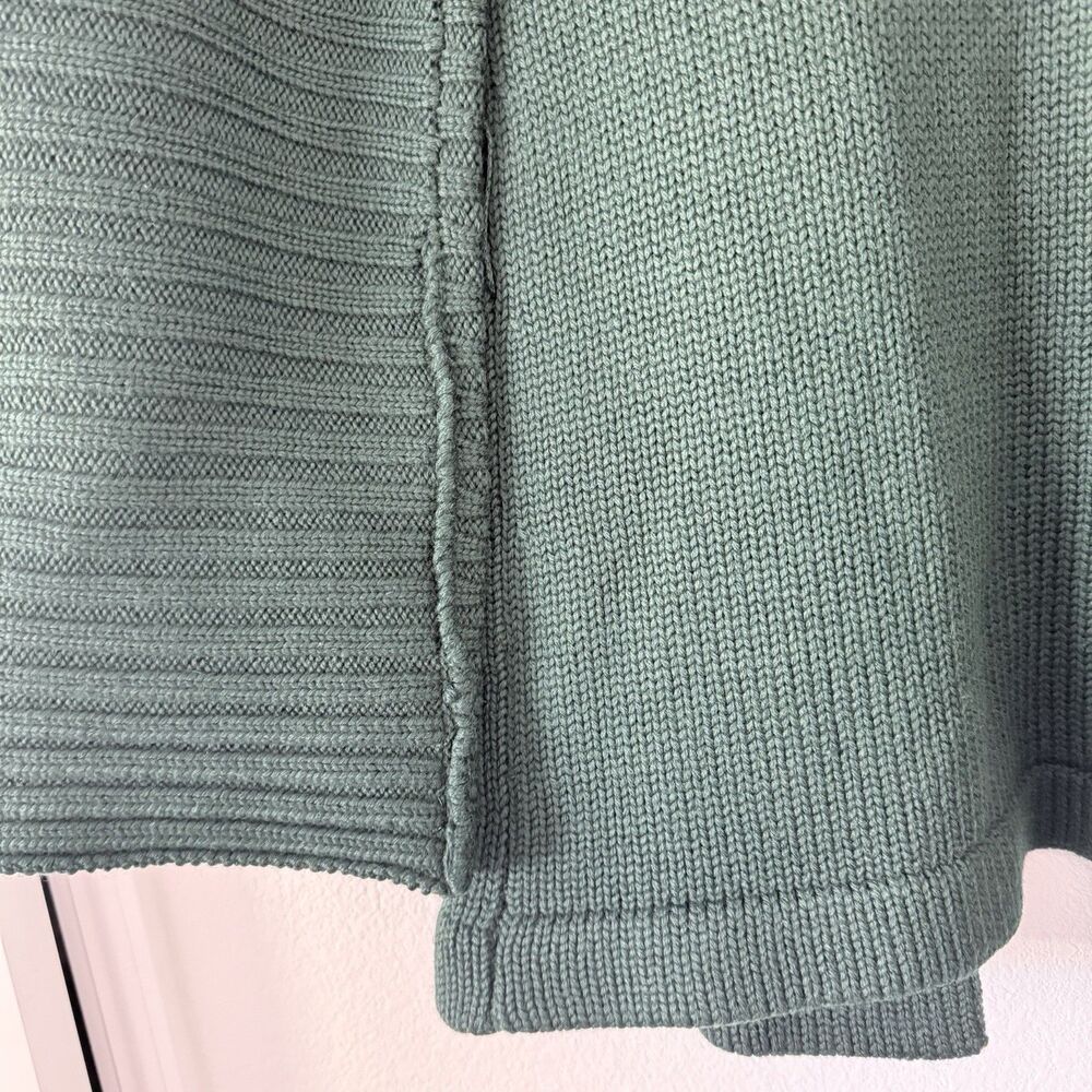VTG Adrienne for SW1 Virgin Wool Longline Cardigan Quiet Luxury Inky Green 80s S - Picture 15 of 16